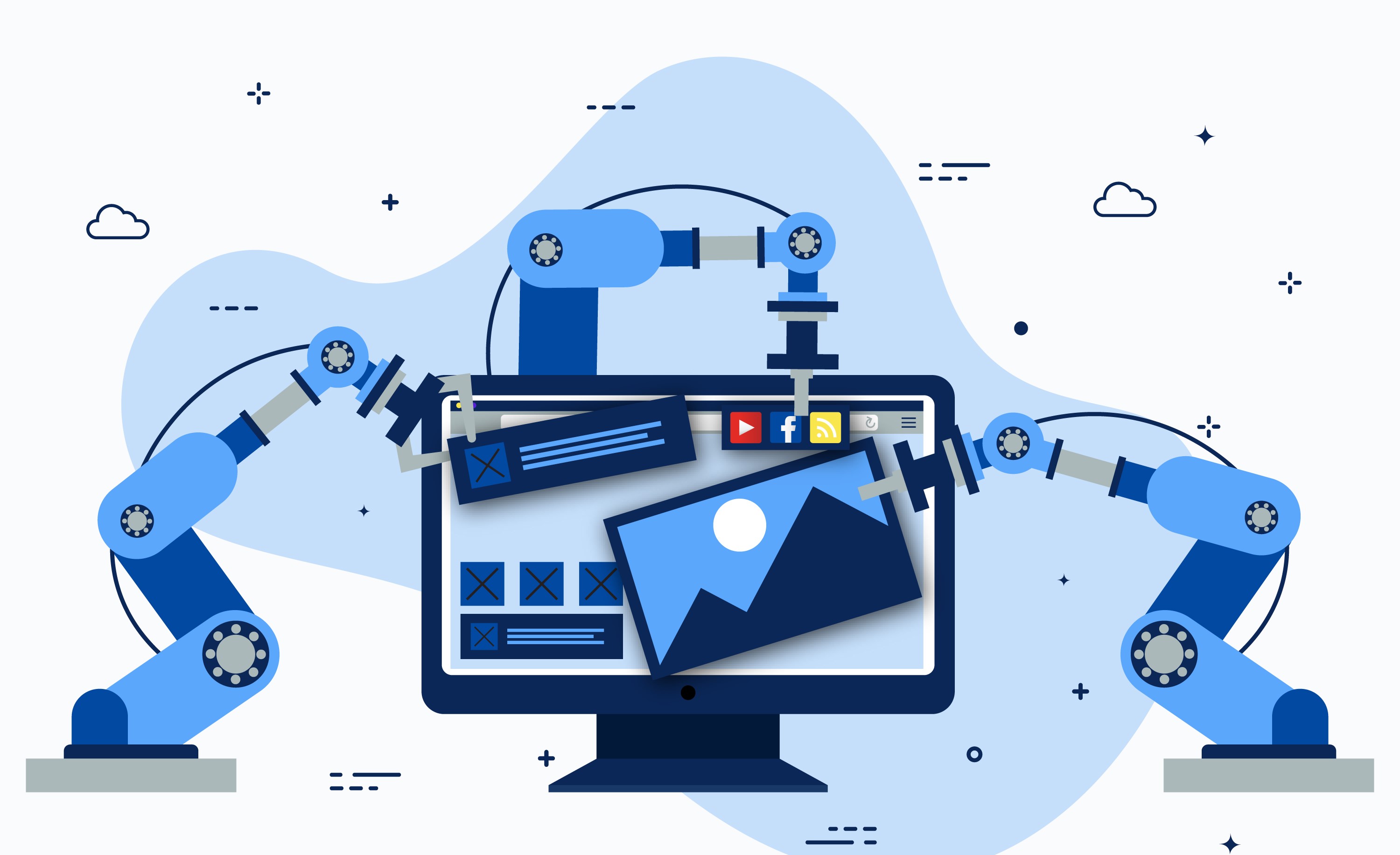 Automation systems and workflow development workspace